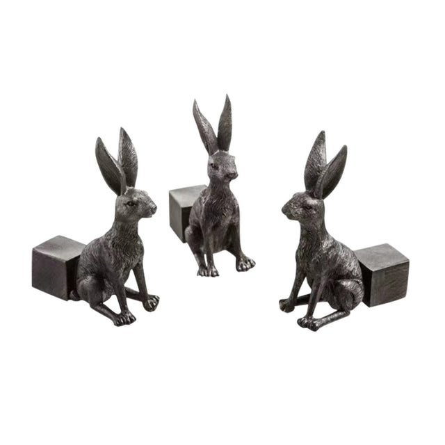 3pcs/set Flower Pot Feet Stand Animal Shape Resin Plant Pots Risers Pad(Rabbit)