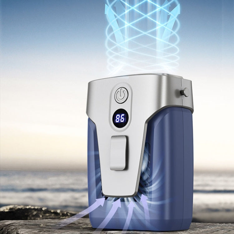 Outdoor Portable Waist High Wind Leafless Hanging Neck Fan With Power Function(Deep Space Gray) - Electric Fans by PMC TechLife | Online Shopping South Africa | PMC TechLife | Buy Now Pay Later Mobicred