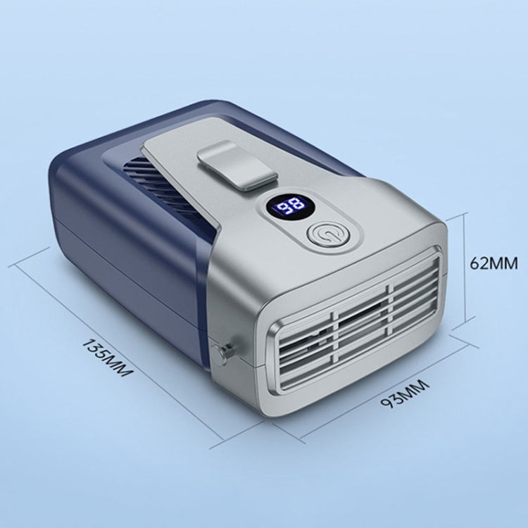 Outdoor Portable Waist High Wind Leafless Hanging Neck Fan With Power Function(Time Wind Blue) - Electric Fans by PMC TechLife | Online Shopping South Africa | PMC TechLife | Buy Now Pay Later Mobicred