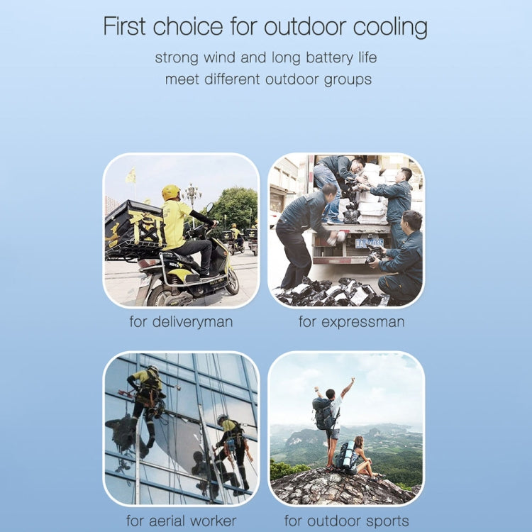 Outdoor Portable Waist High Wind Leafless Hanging Neck Fan With Power Function(Deep Space Gray) - Electric Fans by PMC TechLife | Online Shopping South Africa | PMC TechLife | Buy Now Pay Later Mobicred