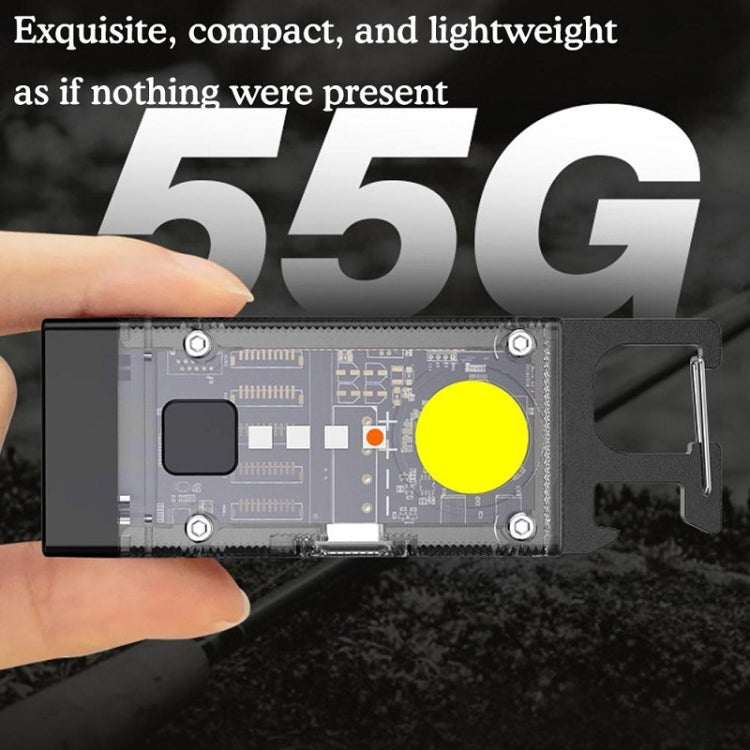 Outdoor Camping Multifunctional Solar Highlighted Mini Keychain Light(Black) - Mini Flashlight by PMC TechLife | Online Shopping South Africa | PMC TechLife