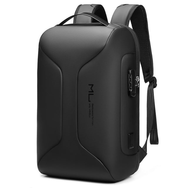 Business Large Capacity Travel Bag Multifunctional Water-resistant Laptop Backpack With USB Port(Black)