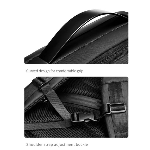 Business Large Capacity Travel Bag Multifunctional Water-resistant Laptop Backpack With USB Port(Blue)