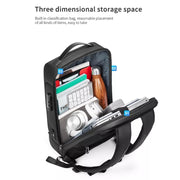 Business Large Capacity Travel Bag Multifunctional Water-resistant Laptop Backpack With USB Port(Blue)