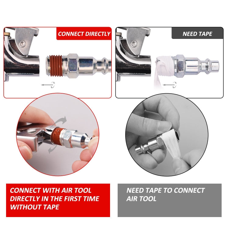 20 In 1 Air Compressor Kit 1/4 Inch NPT Air Tool Kit With 7.5m Coil Nylon Hose - Engine Fittings by PMC TechLife | Online Shopping South Africa | PMC TechLife | Buy Now Pay Later Mobicred