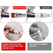 20 In 1 Air Compressor Kit 1/4 Inch NPT Air Tool Kit With 7.5m Coil Nylon Hose