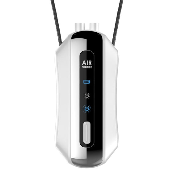 Portable Negative Ion Air Purifier Home Hanging Neck Purifier, Style: Rope Style (White)