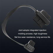 0.6m OBD2 Male to Female Tee Extension Cable OD16 16C Flat Cable