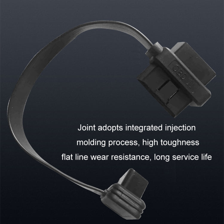 0.6m OBD2 Male to Female Tee Extension Cable OD16 16C Flat Cable
