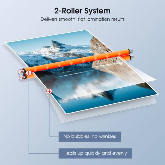 9 Inch A4 Hot Cold Laminator Machine Book Documents Laminator, Size:  Set 2(110V US Plug)