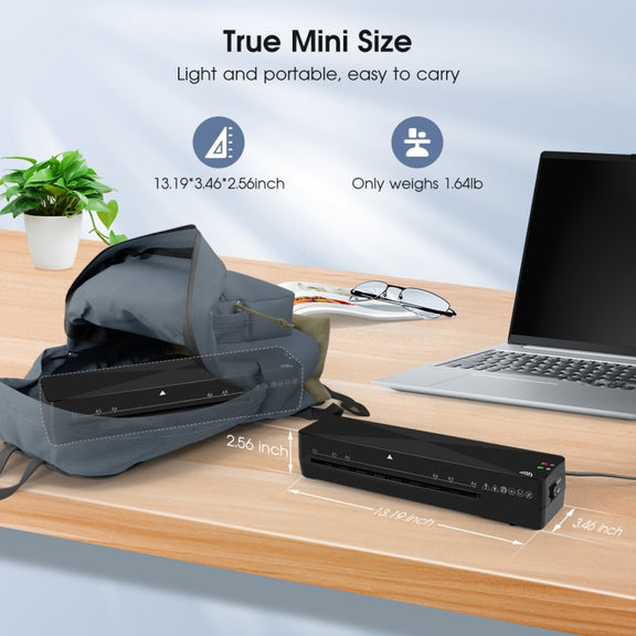 9 Inch A4 Hot Cold Laminator Machine Book Documents Laminator, Size: Only Machine(110V US Plug)
