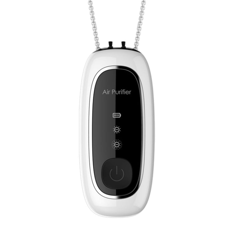 Upgrade Dual-brush Negative Ion Air Purifier Neck Small Portable Air Purifier, Style: Chain Model (White) - free shipping - PMC TechLife - Order now!