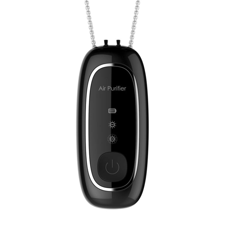 Upgrade Dual-brush Negative Ion Air Purifier Neck Small Portable Air Purifier, Style: Chain Model (Black) - free shipping - PMC TechLife - Order now!