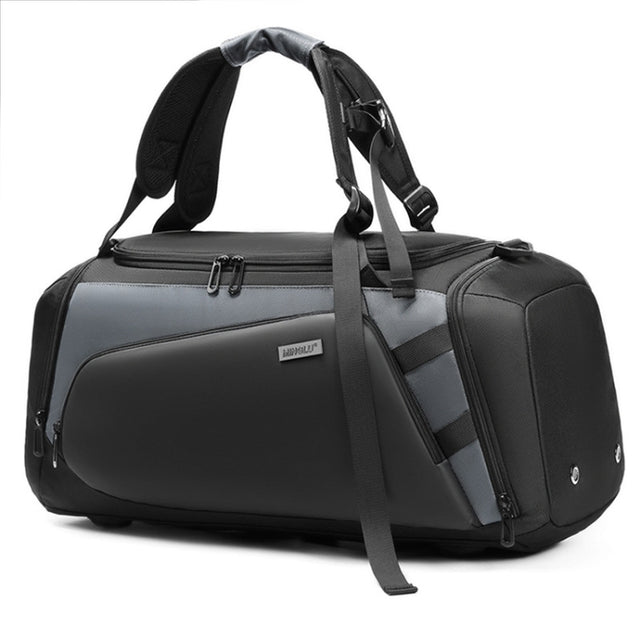 MINGLU Large-Capacity Dry And Wet Separation Gym Bag Messenger Training Bag(Grey)