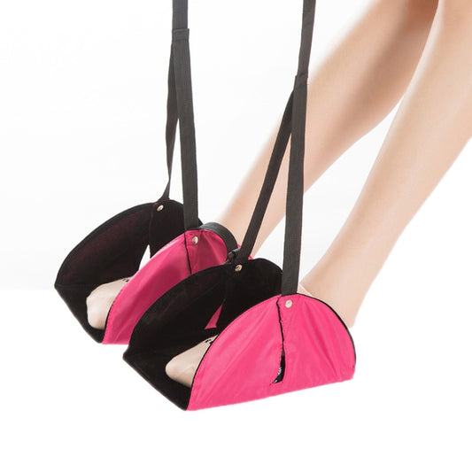 Travel Foot Rest Hammock Office Leisure Pedal, Color: Rose Red Split - free shipping - PMC Jewellery - Order now!