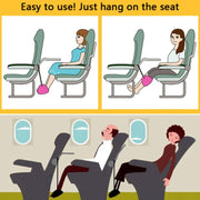 Travel Foot Rest Hammock Office Leisure Pedal, Color: Sky Blue Split