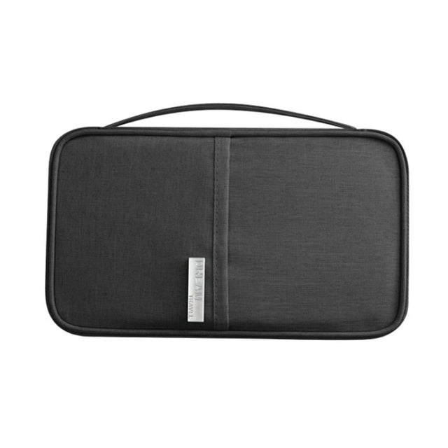 Travel Water-resistant Dustproof Portable Passport Document Bag, Color: Black Small