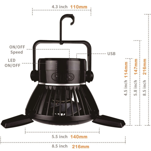 Solar Camping Lamp Fan Multifunctional LED Light Emergency Light Mosquito Repellent Lamp