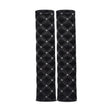 Rhombus Leather Seat Belt Shoulder Protector Pads, Color: Black Leather White Line - Seat Belts & Padding by PMC TechLife | Online Shopping South Africa | PMC TechLife | Buy Now Pay Later Mobicred