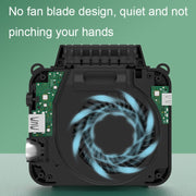 Outdoor Waist-Mounted Lighting Fan Multifunctional Bracket Hanging Neck Fan(Grass Green)
