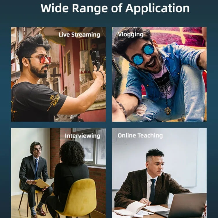 For DJI Pocket 3 / Action 4 / 3 / 2 Sunnylife MC490 Collar Microphone Motion Camera Recording Wheat - Microphone by Sunnylife | Online Shopping South Africa | PMC TechLife | Buy Now Pay Later Mobicred