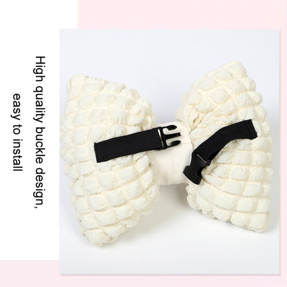 Car Seat Breathable And Comfortable Puff Pillow Upholstery, Color: Lumbar Pillow Beige