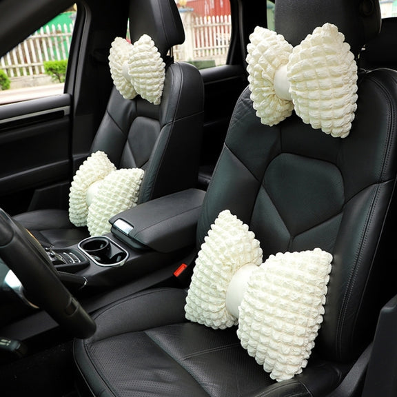 Car Seat Breathable And Comfortable Puff Pillow Upholstery, Color: Lumbar Pillow Pink