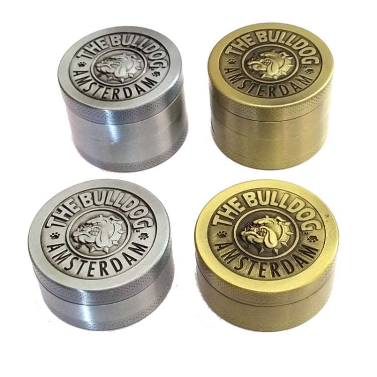 50mm  Bulldog Grinder Tobacco Herb Zinc Alloy Grinders, Spec: 4 -layer Ancient Silver - free shipping - PMC TechLife - Order now!