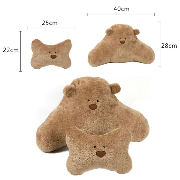 Car Cartoon Bear Plush Seat Upholstery Pillow, Color: Lumbar Pillow Brown - Seat Accessories by PMC TechLife | Online Shopping South Africa | PMC TechLife | Buy Now Pay Later Mobicred
