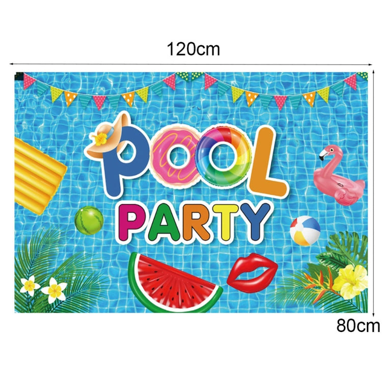 80x120cm Summer Pool Party Decoration Backdrop Swimming Ring Photography Background Cloth(11418495) - Other by PMC TechLife | Online Shopping South Africa | PMC TechLife