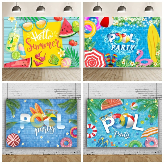 80x120cm Summer Pool Party Decoration Backdrop Swimming Ring Photography Background Cloth(12900866)