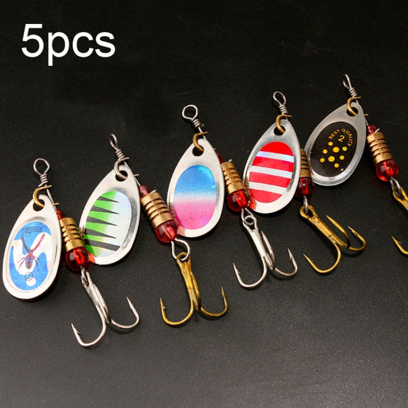5pcs Roadrunner False Bait Sequins Lure Set, Color Random Delivery