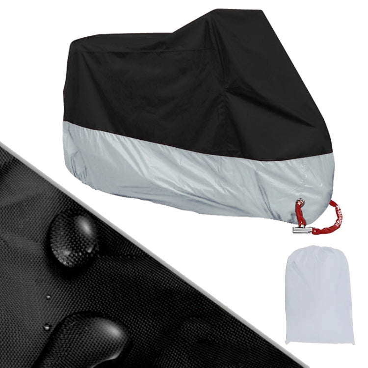 190T Motorcycle Rain Covers Dustproof Rain UV Resistant Dust Prevention Covers, Size: M(Black and Silver) - Protective Gear by PMC TechLife | Online Shopping South Africa | PMC TechLife | Buy Now Pay Later Mobicred