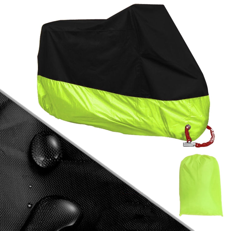190T Motorcycle Rain Covers Dustproof Rain UV Resistant Dust Prevention Covers, Size: M(Black and Fluorescence Green) - Protective Gear by PMC TechLife | Online Shopping South Africa | PMC TechLife | Buy Now Pay Later Mobicred