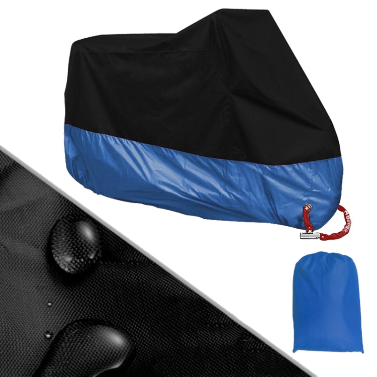 190T Motorcycle Rain Covers Dustproof Rain UV Resistant Dust Prevention Covers, Size: XXL(Black and Dark Blue) - Protective Gear by PMC TechLife | Online Shopping South Africa | PMC TechLife | Buy Now Pay Later Mobicred