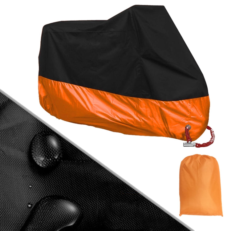 190T Motorcycle Rain Covers Dustproof Rain UV Resistant Dust Prevention Covers, Size: XXL(Black and Orange) - Protective Gear by PMC TechLife | Online Shopping South Africa | PMC TechLife | Buy Now Pay Later Mobicred