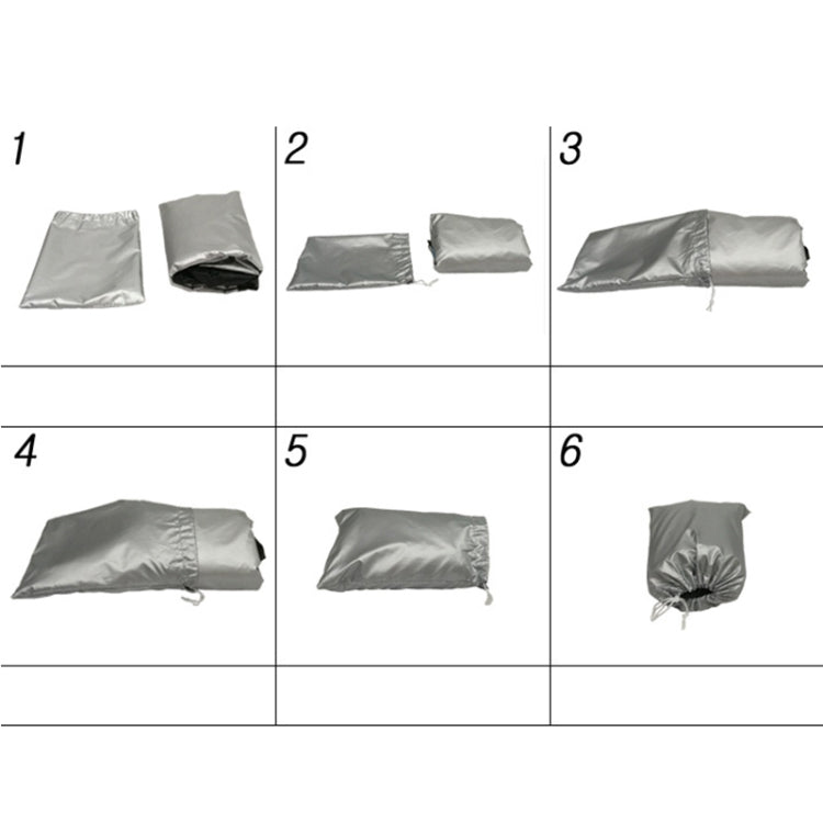 190T Motorcycle Rain Covers Dustproof Rain UV Resistant Dust Prevention Covers, Size: L(Black and Silver) - Protective Gear by PMC TechLife | Online Shopping South Africa | PMC TechLife | Buy Now Pay Later Mobicred