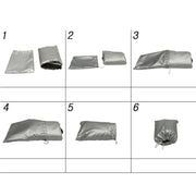 190T Motorcycle Rain Covers Dustproof Rain UV Resistant Dust Prevention Covers, Size: XXXXL(Black and Silver)