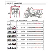 190T Motorcycle Rain Covers Dustproof Rain UV Resistant Dust Prevention Covers, Size: XXXXL(Black and Silver)