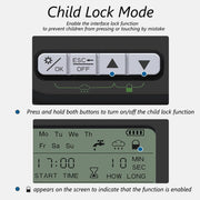 Gardening Timer Automatic Watering Device Garden Balcony Watering Device Intelligent Irrigation System Controller(Black)