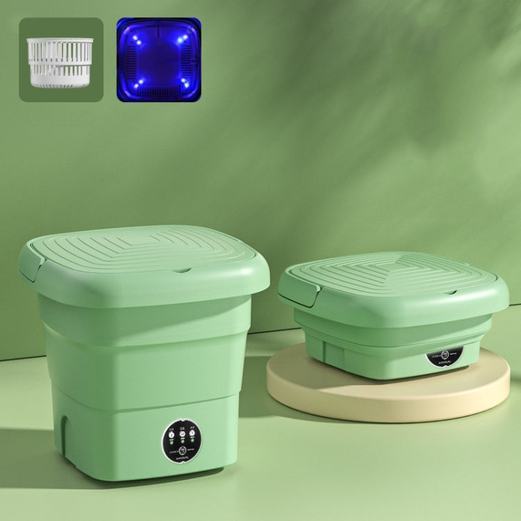 4.5L Mini Portable Folding Household Washing Machine Underwear Washer, Color: Fruit Green + Blue Light Antibacterial(UK Plug) - free shipping - PMC TechLife - Order now!