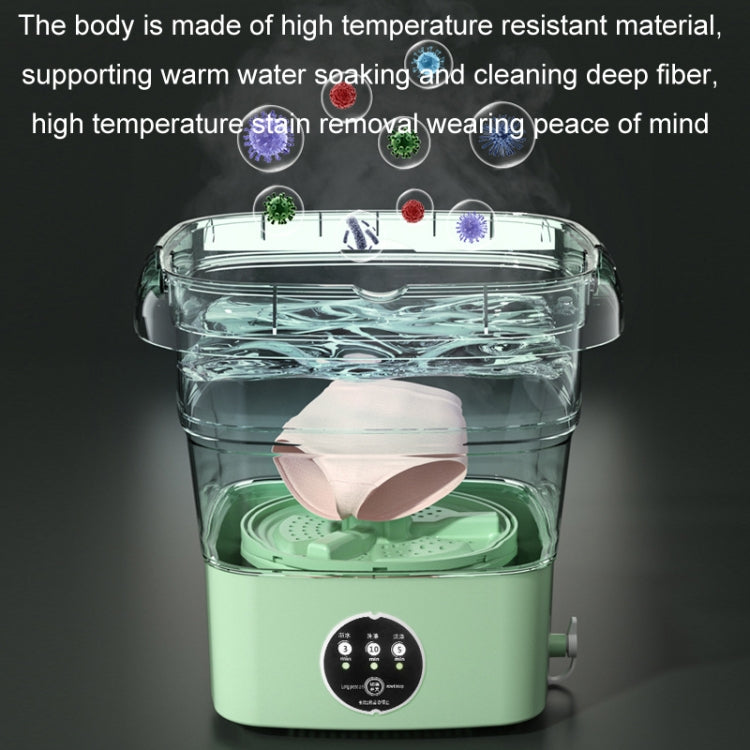 4.5L Mini Portable Folding Household Washing Machine Underwear Washer, Color: Fruit Green(US Plug)