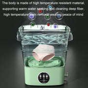 4.5L Mini Portable Folding Household Washing Machine Underwear Washer, Color: Lake Blue(EU Plug)