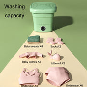 4.5L Mini Portable Folding Household Washing Machine Underwear Washer, Color: Fruit Green(US Plug)