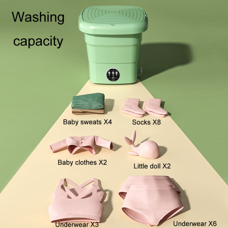 4.5L Mini Portable Folding Household Washing Machine Underwear Washer, Color: Fruit Green(US Plug)