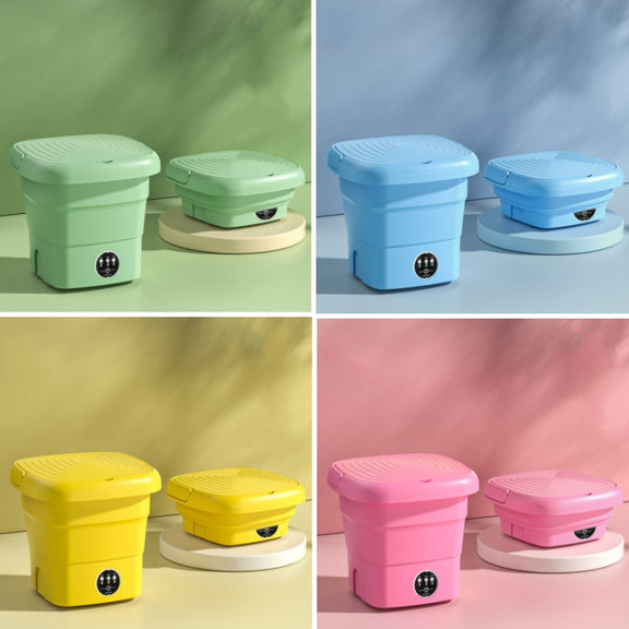 4.5L Mini Portable Folding Household Washing Machine Underwear Washer, Color: Fruit Green(US Plug)