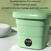 4.5L Mini Portable Folding Household Washing Machine Underwear Washer, Color: Fruit Green(UK Plug)
