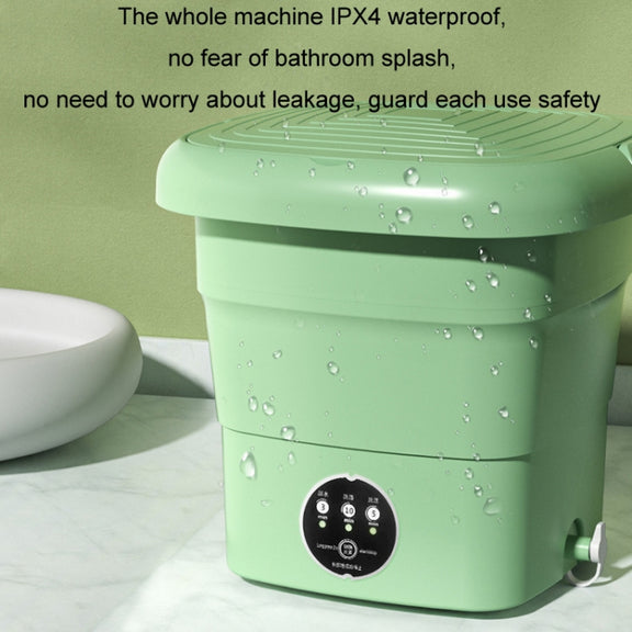 4.5L Mini Portable Folding Household Washing Machine Underwear Washer, Color: Lake Blue(UK Plug)