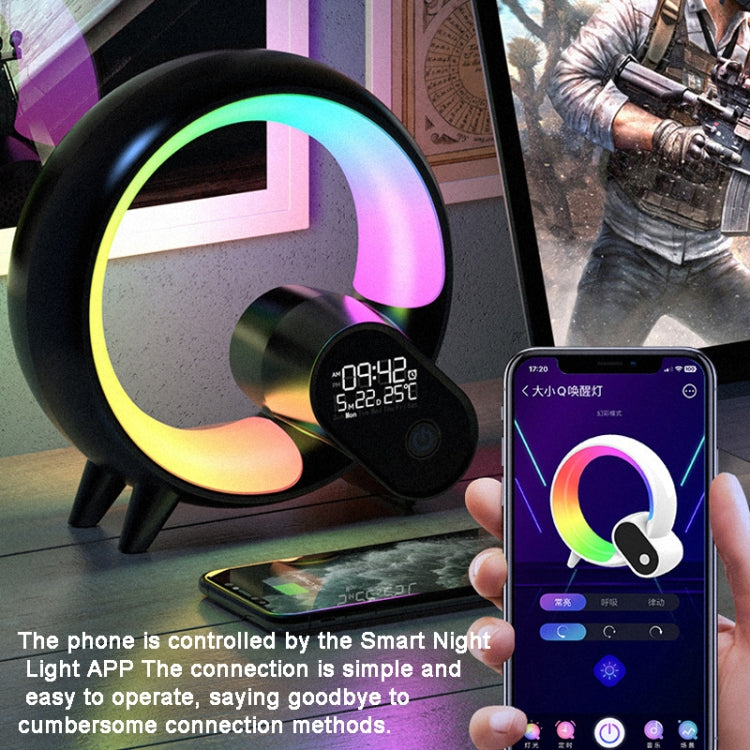 Multi-Functional RGBW Atmosphere Light Bluetooth Speaker Sunrise Wake-Up Lamp Digital Display Alarm Clock(White) - Novelty Lighting by PMC TechLife | Online Shopping South Africa | PMC TechLife | Buy Now Pay Later Mobicred