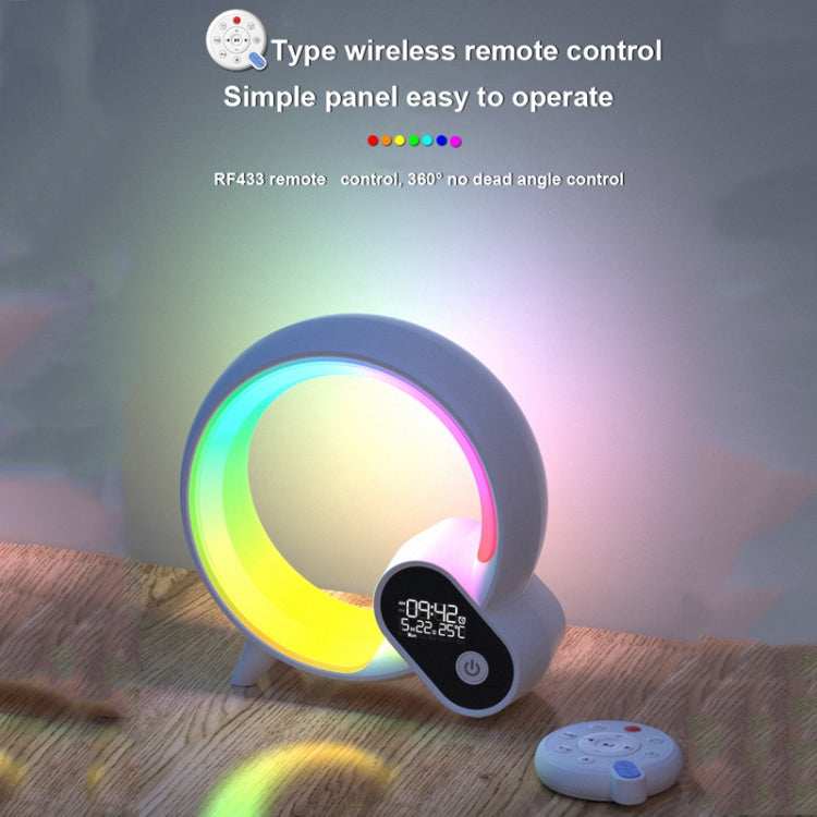 Multi-Functional RGBW Atmosphere Light Bluetooth Speaker Sunrise Wake-Up Lamp Digital Display Alarm Clock(White) - Novelty Lighting by PMC TechLife | Online Shopping South Africa | PMC TechLife | Buy Now Pay Later Mobicred